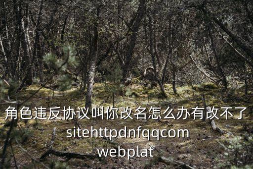 角色违反协议叫你改名怎么办有改不了 sitehttpdnfqqcomwebplat