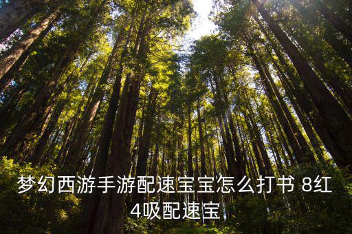 梦幻西游手游配速宝宝怎么打书 8红4吸配速宝