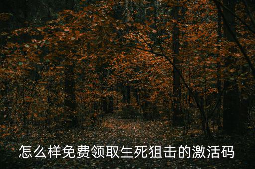 怎么样免费领取生死狙击的激活码