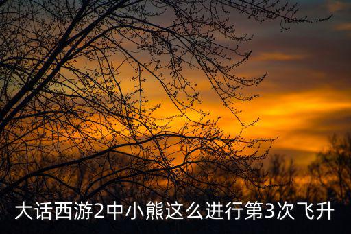 大话西游2中小熊这么进行第3次飞升