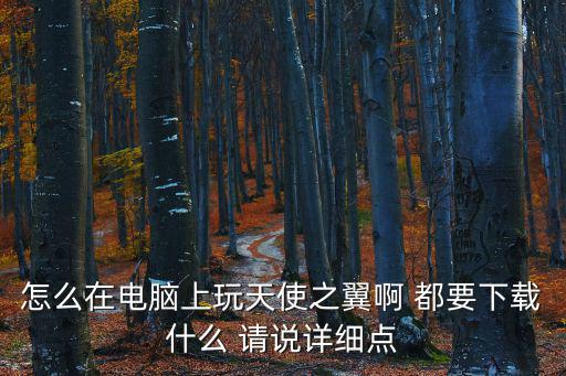 怎么在电脑上玩天使之翼啊 都要下载什么 请说详细点