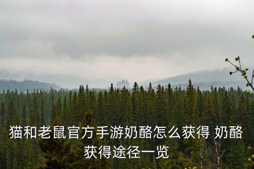 猫和老鼠官方手游奶酪怎么获得 奶酪获得途径一览
