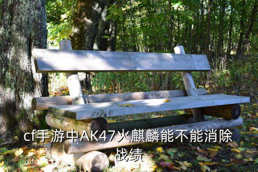 cf手游中AK47火麒麟能不能消除战绩