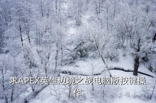 apex手游怎么打出好操作，求APEX英雄边境之战电脑版按键操作