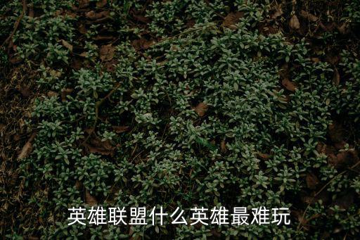 手游英雄联盟最难的英雄怎么玩，英雄联盟什么英雄最难玩