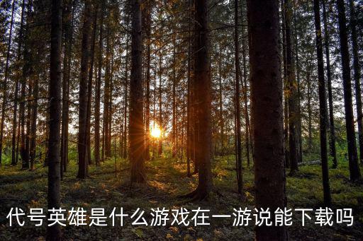 代号英雄是什么游戏在一游说能下载吗