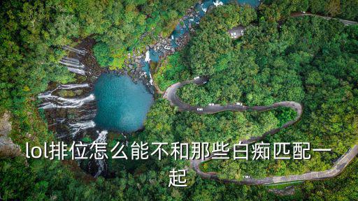 lol排位怎么能不和那些白痴匹配一起