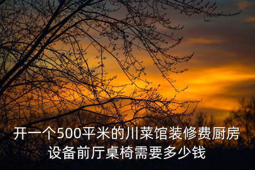 开一个500平米的川菜馆装修费厨房设备前厅桌椅需要多少钱