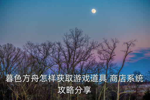 暮色方舟怎样获取游戏道具 商店系统攻略分享