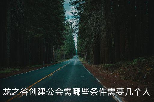 龙之谷创建公会需哪些条件需要几个人