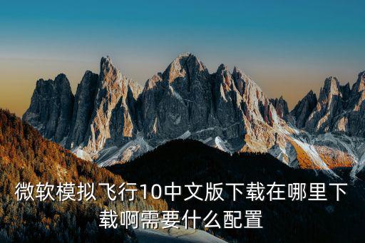微软模拟飞行10中文版下载在哪里下载啊需要什么配置