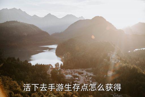 活下去手游生存点怎么获得