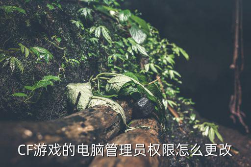 CF游戏的电脑管理员权限怎么更改