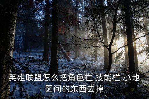 英雄联盟怎么把角色栏 技能栏 小地图间的东西去掉