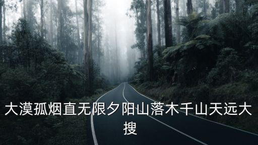 大漠孤烟直无限夕阳山落木千山天远大 搜