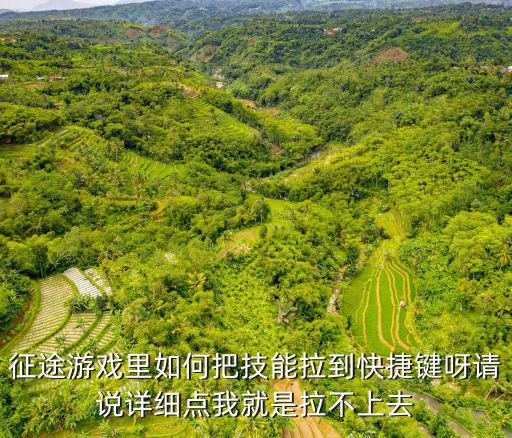 征途游戏里如何把技能拉到快捷键呀请说详细点我就是拉不上去