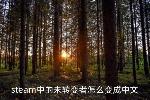 steam中的未转变者怎么变成中文