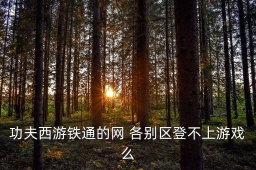 功夫西游铁通的网 各别区登不上游戏么