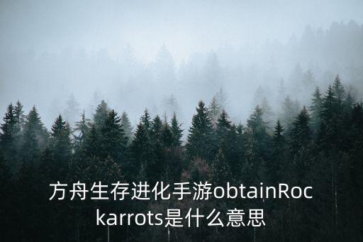 方舟生存进化手游obtainRockarrots是什么意思