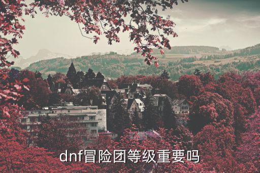 dnf冒险团等级重要吗