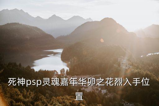 死神psp灵魂嘉年华卯之花烈入手位置