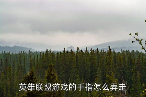 英雄联盟游戏的手指怎么弄走