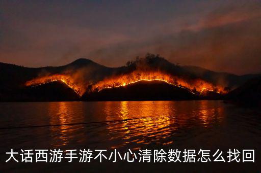 大话西游手游不小心清除数据怎么找回