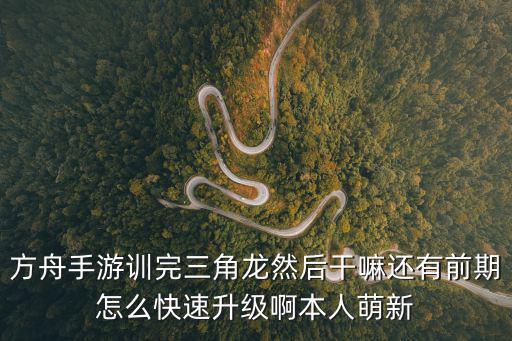 方舟手游训完三角龙然后干嘛还有前期怎么快速升级啊本人萌新