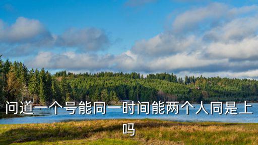 问道一个号能同一时间能两个人同是上吗