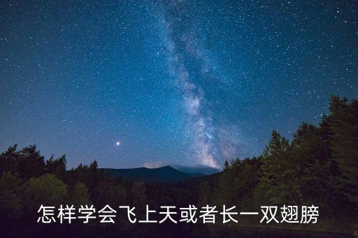 怎样学会飞上天或者长一双翅膀