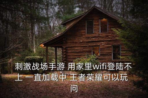 刺激战场手游 用家里wifi登陆不上 一直加载中 王者荣耀可以玩  问