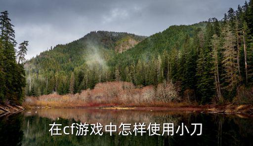 在cf游戏中怎样使用小刀