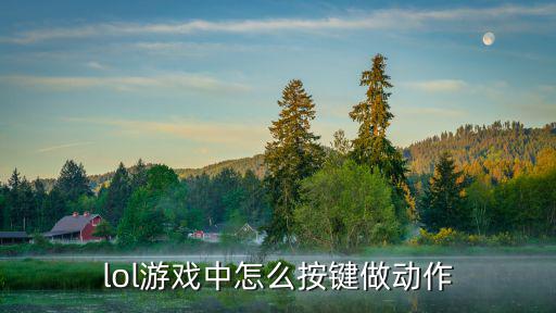 lol游戏中怎么按键做动作