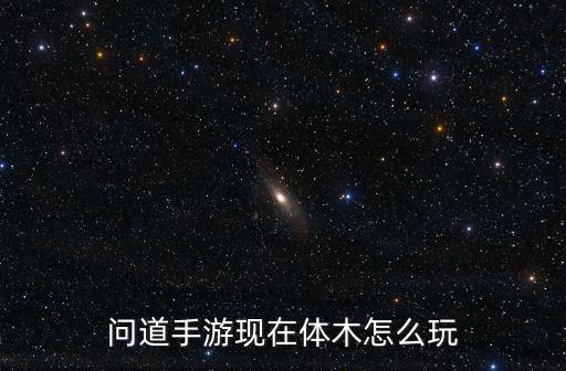 问道手游现在体木怎么玩