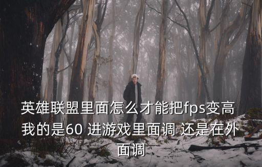 英雄联盟里面怎么才能把fps变高 我的是60 进游戏里面调 还是在外面调