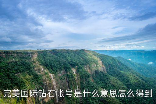 完美国际钻石帐号是什么意思怎么得到