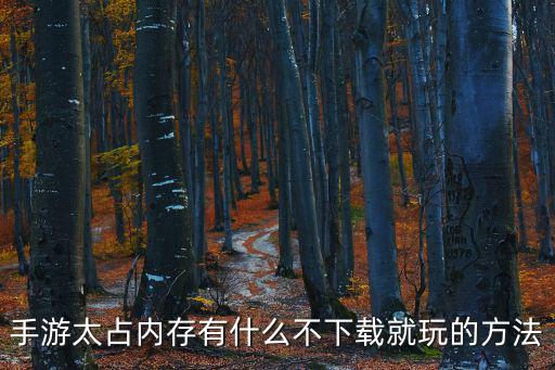 手游怎么不用内存玩明日之后，有没有办法不用内存下载手机游戏