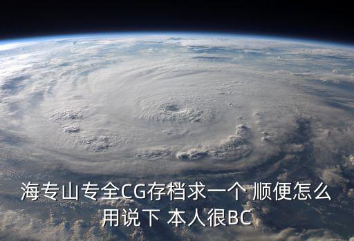 海专山专全CG存档求一个 顺便怎么用说下 本人很BC