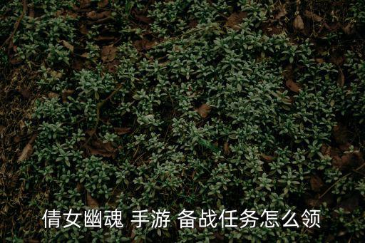 倩女幽魂 手游 备战任务怎么领
