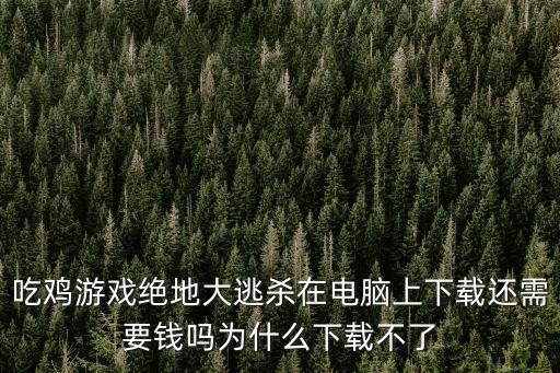 吃鸡游戏绝地大逃杀在电脑上下载还需要钱吗为什么下载不了