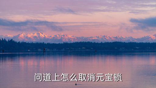 问道上怎么取消元宝锁