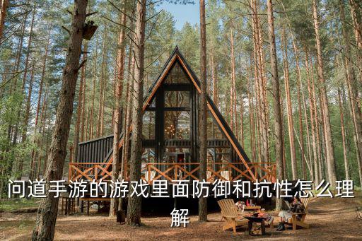 问道手游的游戏里面防御和抗性怎么理解
