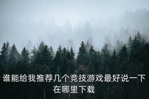 谁能给我推荐几个竞技游戏最好说一下在哪里下载