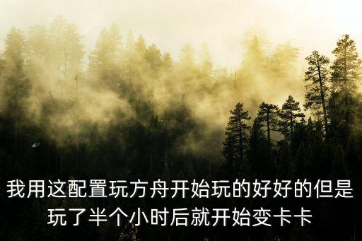 我用这配置玩方舟开始玩的好好的但是玩了半个小时后就开始变卡卡
