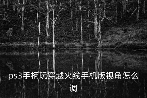 ps3手柄玩穿越火线手机版视角怎么调