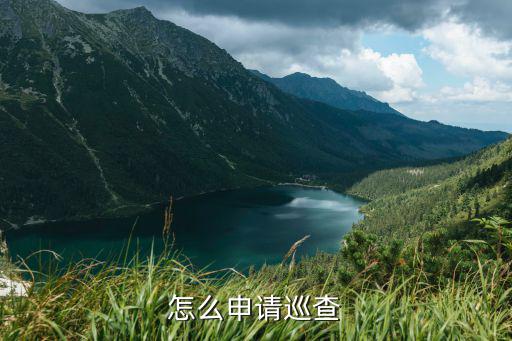 怎么申请巡查
