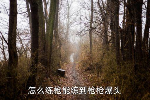 怎么练枪能练到枪枪爆头