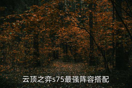 云顶之弈s75最强阵容搭配