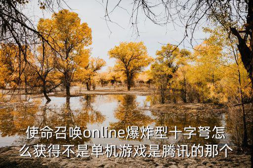 使命召唤online爆炸型十字弩怎么获得不是单机游戏是腾讯的那个