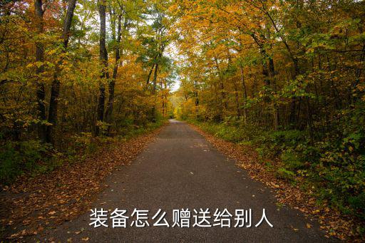 装备怎么赠送给别人